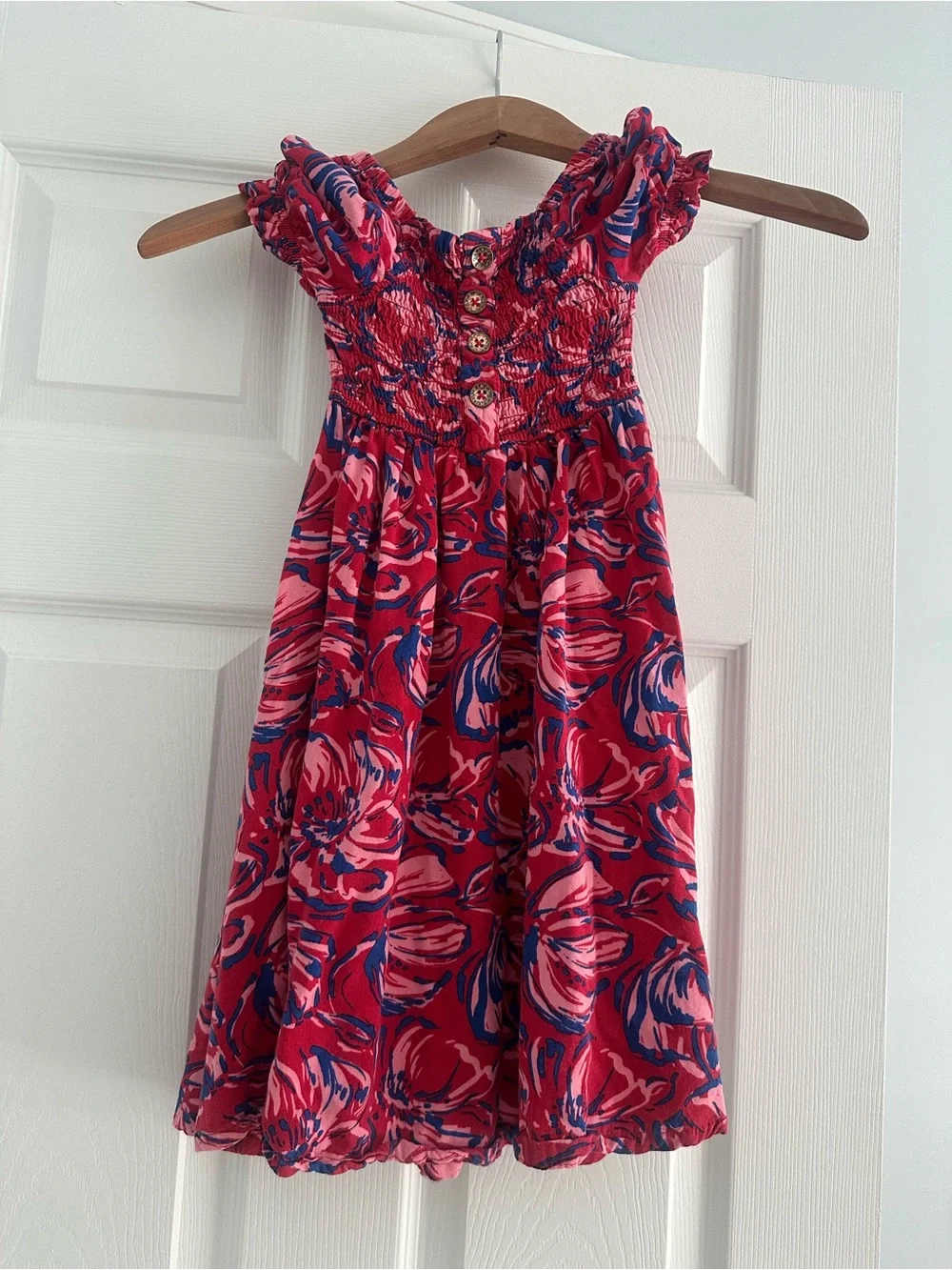 Vince Camuto Girls Floral Smocked Sundress, size 4